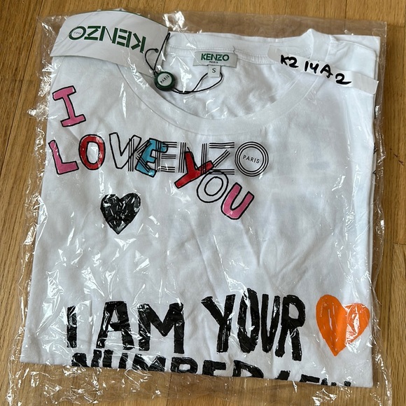 NWT 🥰KENZO Paris t-shirt with letter print, fun, quality - Picture 2 of 7